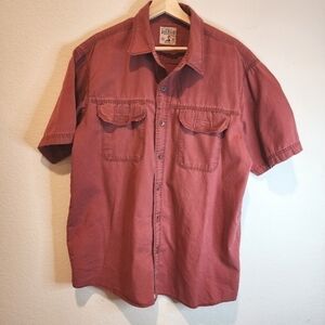 Red Head Brand Co. Brick Red Short Sleeve Button Down Shirt hunting outdoor